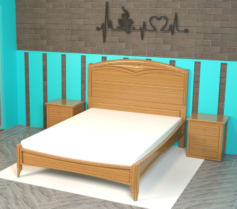 Bed Relief Model Design for CNC Router 3D Model .c4d .max .obj .3ds .fbx .stl .blend