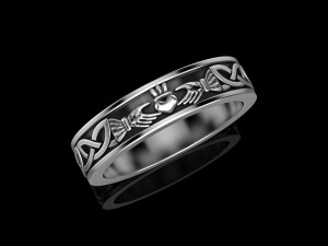 Ring with a heart symbol of love 14 3D print model 3D Модель