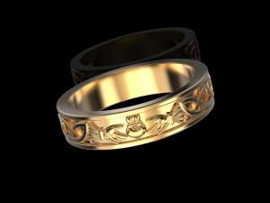 Ring with a heart symbol of love 14 3D print model 3D Модель