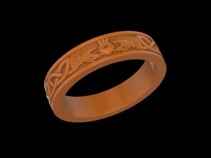 Ring with a heart symbol of love 14 3D print model 3D Модель