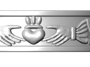 Ring with a heart symbol of love 14 3D print model 3D Модель
