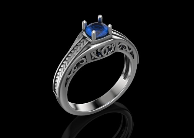 Ring gems elegant Free 3D print model Modèle 3D .c4d .max .obj .3ds .fbx .stl .blend 