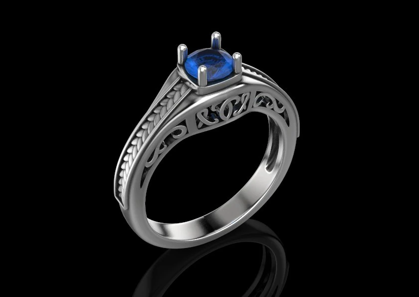 Ring gems elegant Free 3D print model 3D Model .c4d .max .obj .3ds .fbx .stl .blend 
