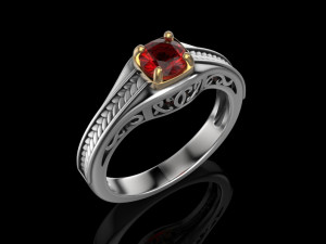 Ring gems elegant Free 3D print model Modèle 3D
