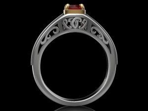 Ring gems elegant Free 3D print model Modèle 3D