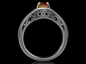 Ring gems elegant Free 3D print model 3D Model