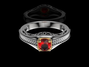 Ring gems elegant Free 3D print model Modèle 3D