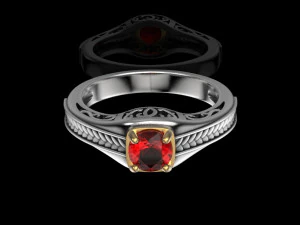Ring gems elegant Free 3D print model 3D Model