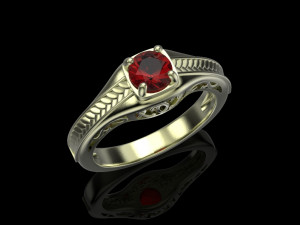 Ring gems elegant Free 3D print model Modèle 3D