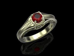 Ring gems elegant Free 3D print model 3D Model
