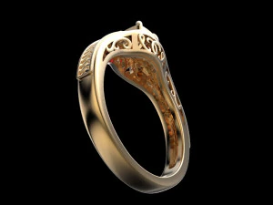 Ring gems elegant Free 3D print model 3D Model