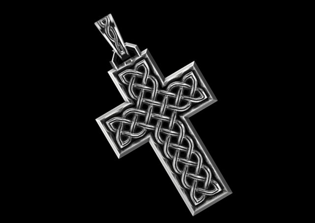Cross pendant 3D print model 16 3D 모델 .c4d .max .obj .3ds .fbx .stl .blend 