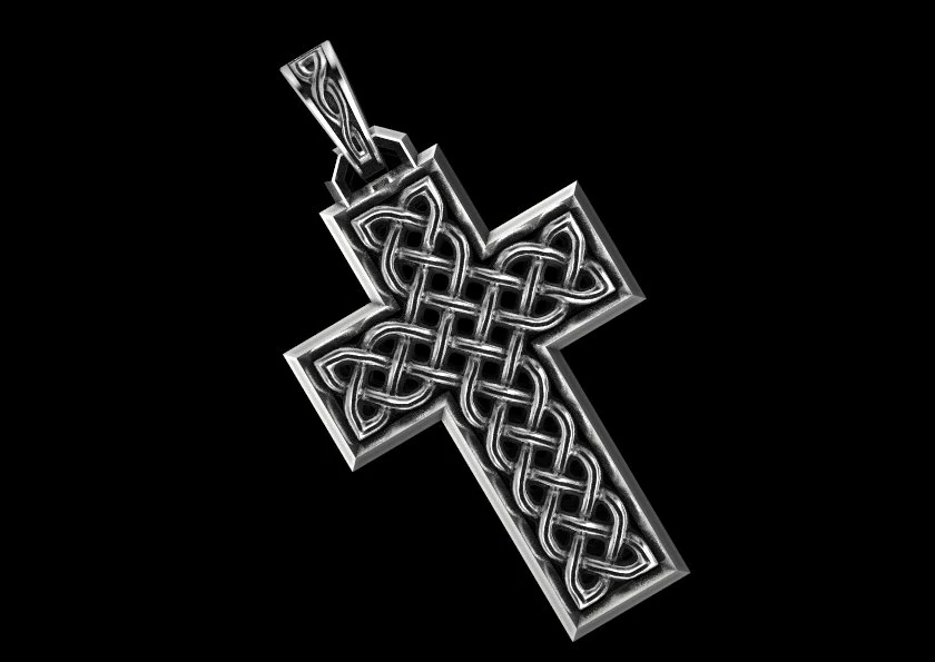 Cross pendant 3D print model 16 3D Model .c4d .max .obj .3ds .fbx .stl .blend 