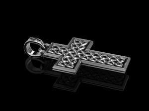 Cross pendant 3D print model 16 3D Model