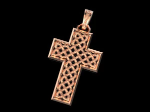 Cross pendant 3D print model 16 3D Model