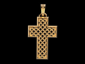 Cross pendant 3D print model 16 3D 모델