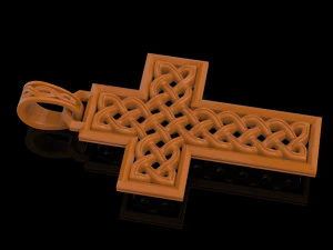 Cross pendant 3D print model 16 3D Model