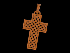 Cross pendant 3D print model 16 3D 모델