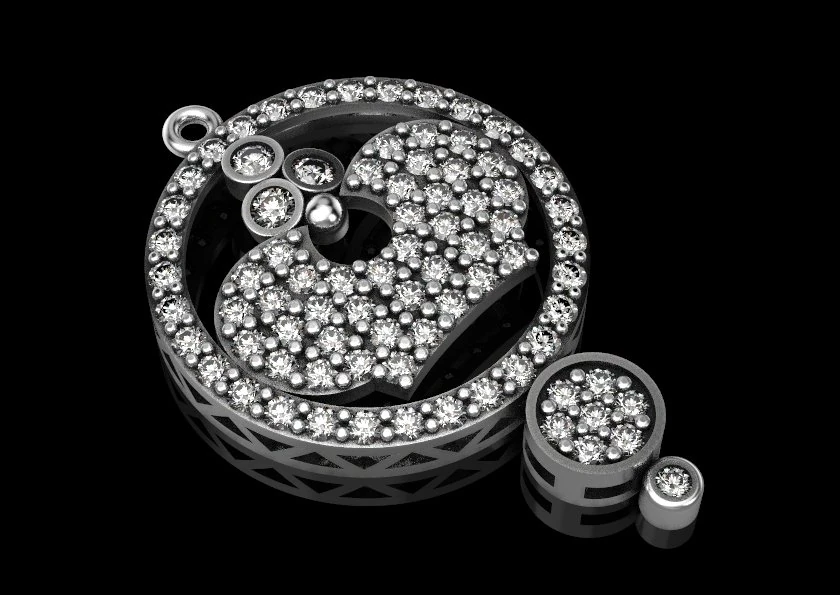 Suspension crown 18 3D Model .c4d .max .obj .3ds .fbx .stl .blend 