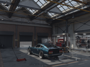 High Detail Garage 3D Model