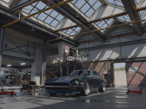 High Detail Garage 3D Model
