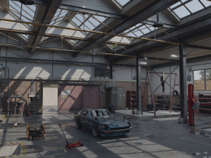 High Detail Garage 3D Model