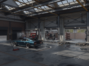 High Detail Garage 3D Model