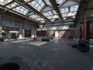 High Detail Garage 3D Model
