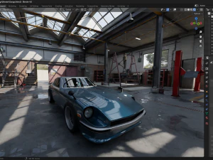 Garage tr&egrave;s d&eacute;taill&eacute; Modèle 3D