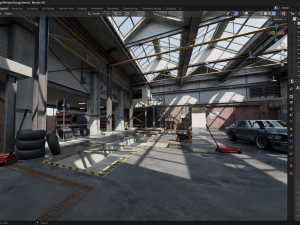 High Detail Garage 3D Model