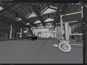 High Detail Garage 3D Model
