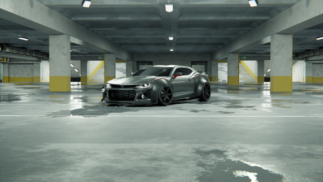 Parking Theme Environment 3D Модель .c4d .max .obj .3ds .fbx .stl .blend 