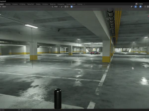 Парковка Тематическая среда 3D Модель