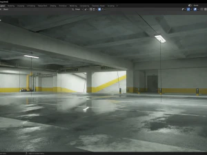 Парковка Тематическая среда 3D Модель