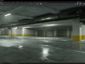 Парковка Тематическая среда 3D Модель