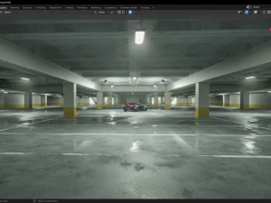 Парковка Тематическая среда 3D Модель