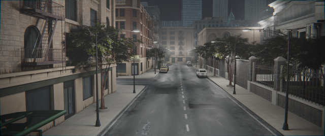 Old city street Assets Model 3D .c4d .max .obj .3ds .fbx .stl .blend 