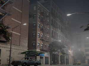 Old city street Assets Model 3D