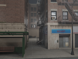 Old city street Assets Model 3D