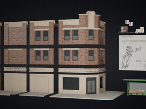 Old city street Assets 3D Model