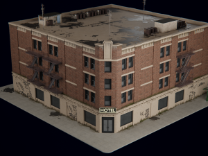 Old city street Assets Model 3D