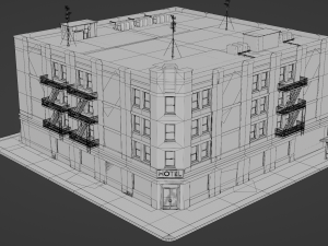 Old city street Assets Model 3D