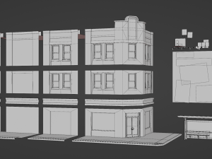 Old city street Assets Model 3D