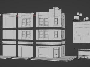 Old city street Assets 3D Model