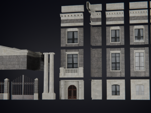 Old city street Assets Model 3D