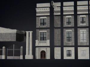 Old city street Assets 3D Model