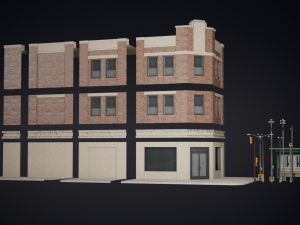 Old city street Assets Model 3D