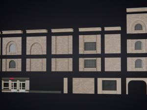 Old city street Assets Model 3D