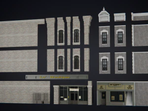Old city street Assets 3D Model