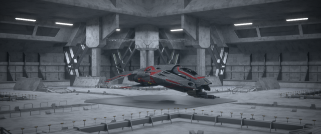 3D Sci Fi Hangar Interior Modelo 3D .c4d .max .obj .3ds .fbx .stl .blend 